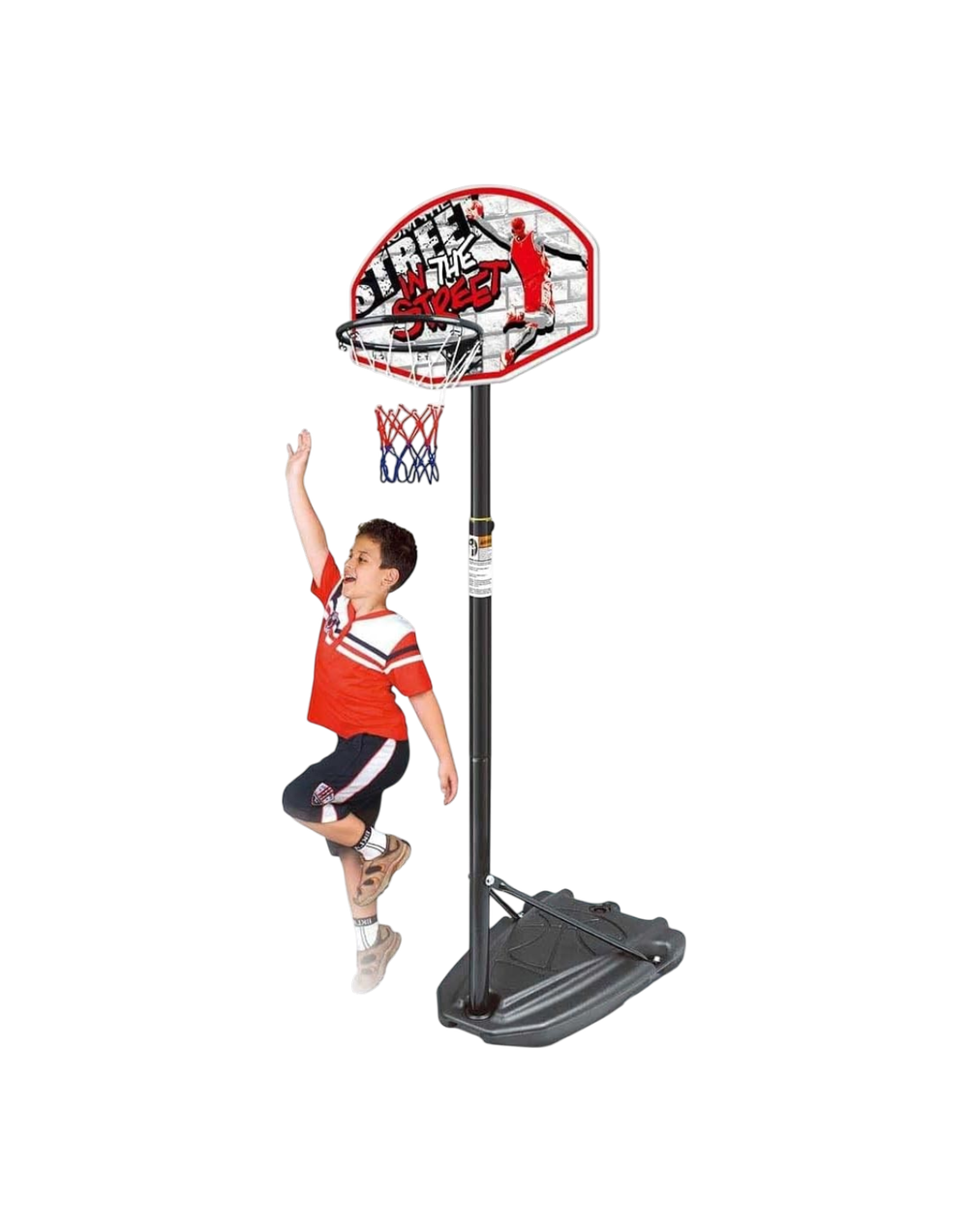 Kids Adjustable Basketball Hoop Stand Set with Ball - 180–230cm | 20881R - Sports & Outdoors - Lebanon