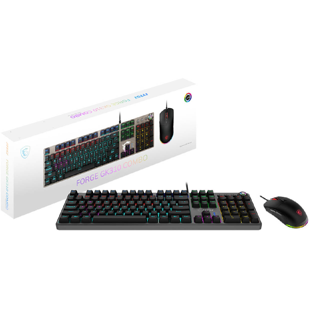 MSI MSI FORGE GK310 USB RGB Gaming Keyboard & Mouse Combo - Arabic | FGK310 - Computers & Tech - Lebanon