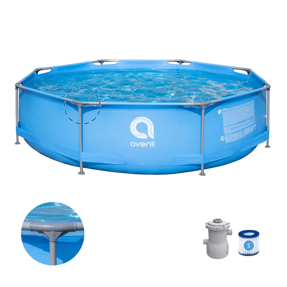 Jilong Avenli Jilong Avenli Frame Plus Round Pool Set with Filter Pump - 300×76cm | 12254EU - Sports & Outdoors - Lebanon