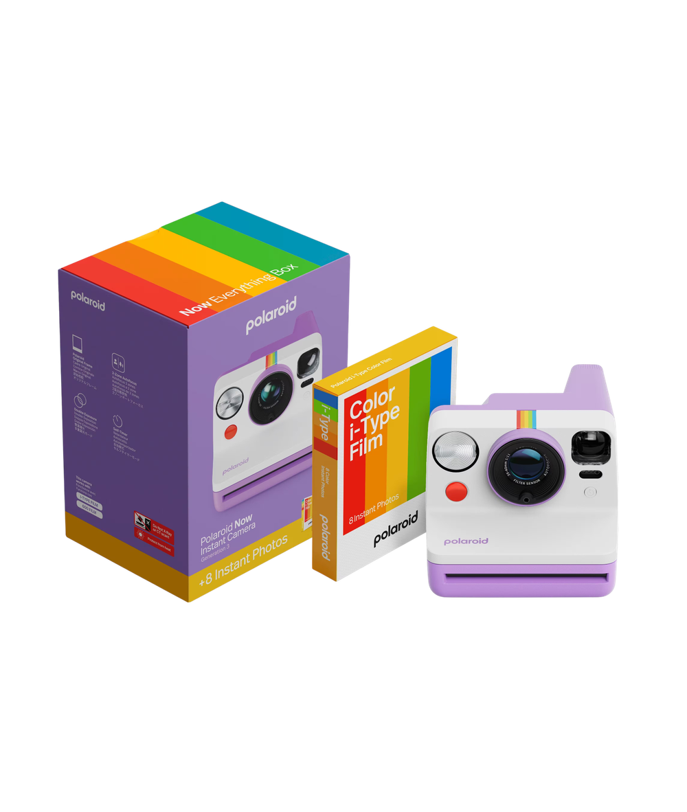 Polaroid Polaroid Now Generation 3 Instant Camera + Color Film Bundle - Purple | POLLSNOWGEN3BUNDLEPURPLE - TV, Cameras & Photography - Lebanon