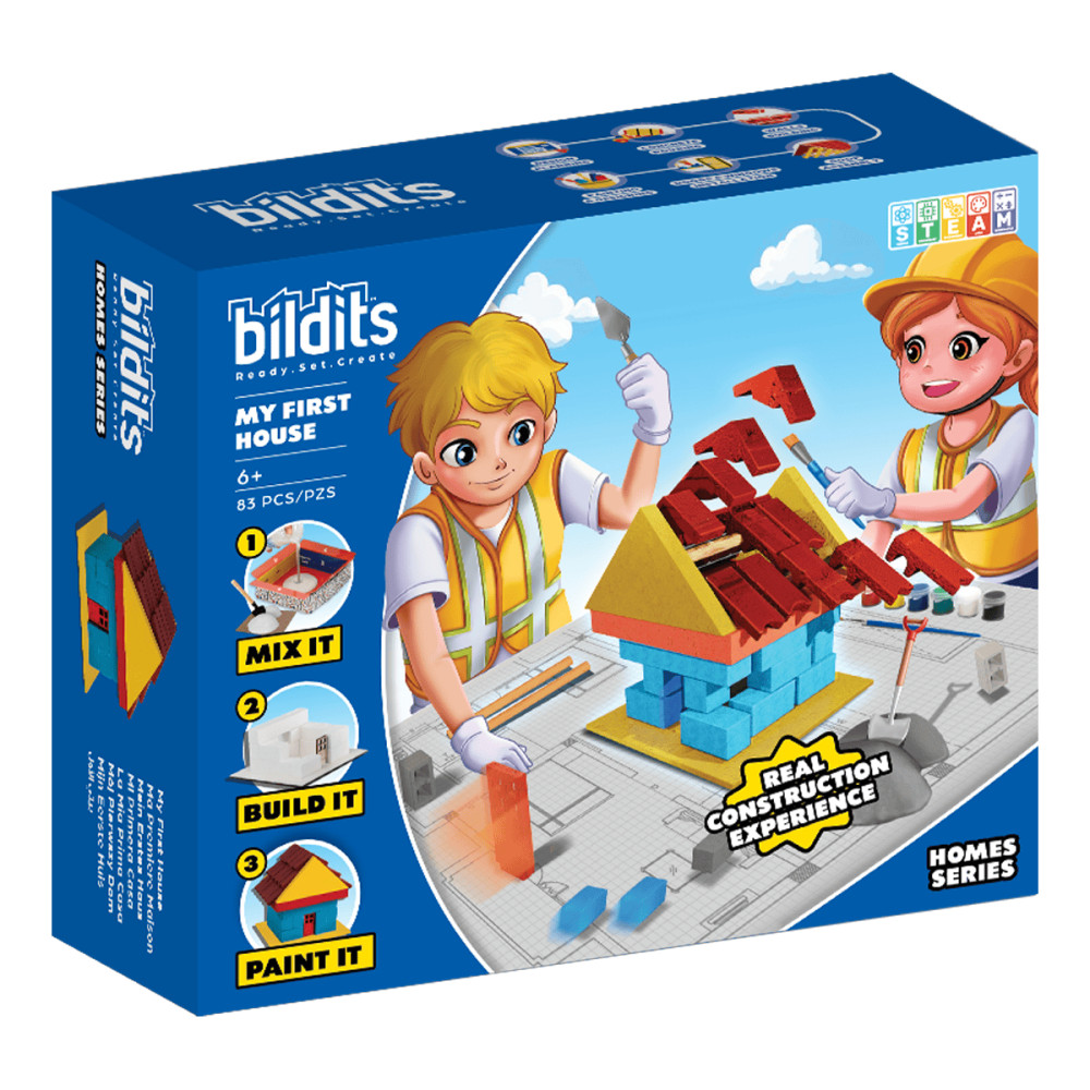 Bildits Bildits My First House DIY Construction Kit - 83 Pieces - Toys & Games - Lebanon
