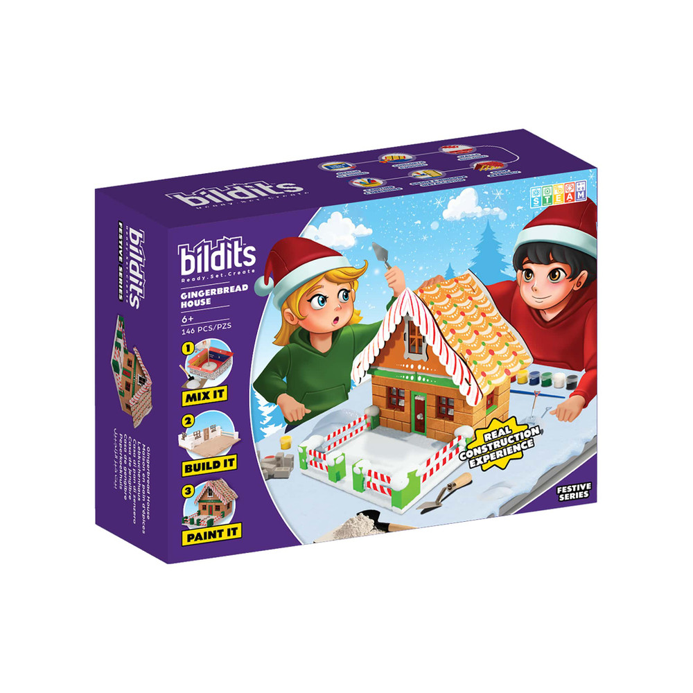 Bildits Bildits Gingerbread House DIY Construction Kit - 146 Pieces - Toys & Games - Lebanon