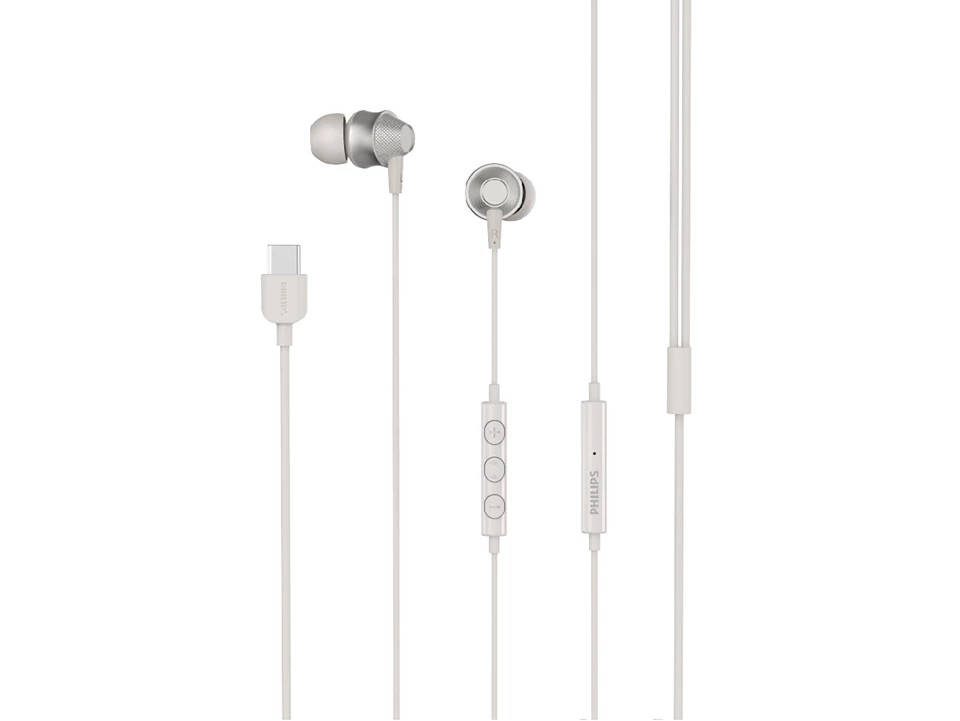 Philips Philips Wired USB-C Earbuds with Microphone - White | TAE1120 - Computers & Tech - Lebanon