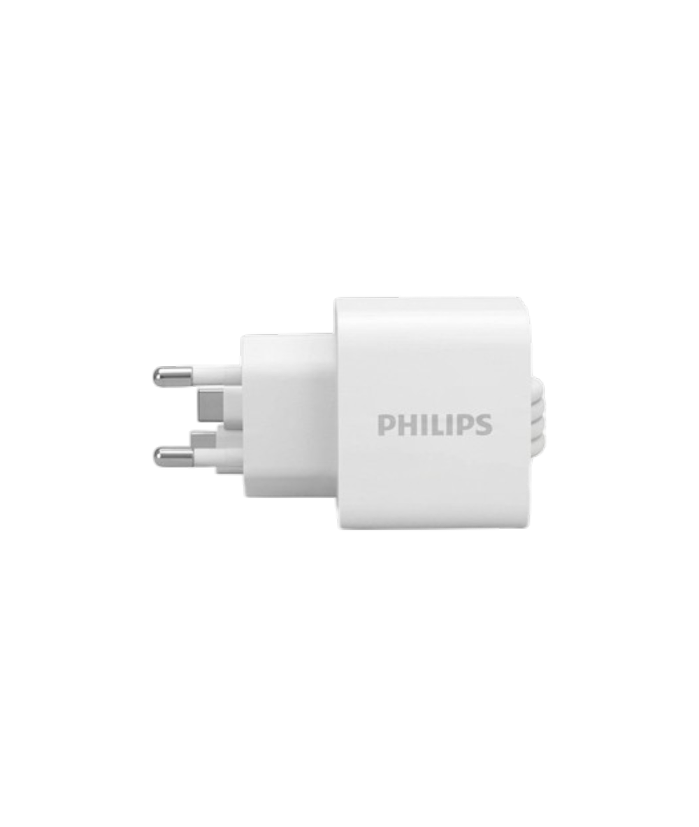 Philips Philips USB-C Wall Charger 20W with Type-C to Type-C Cable - White | DLP4313C/70 - Phones & Wearables - Lebanon