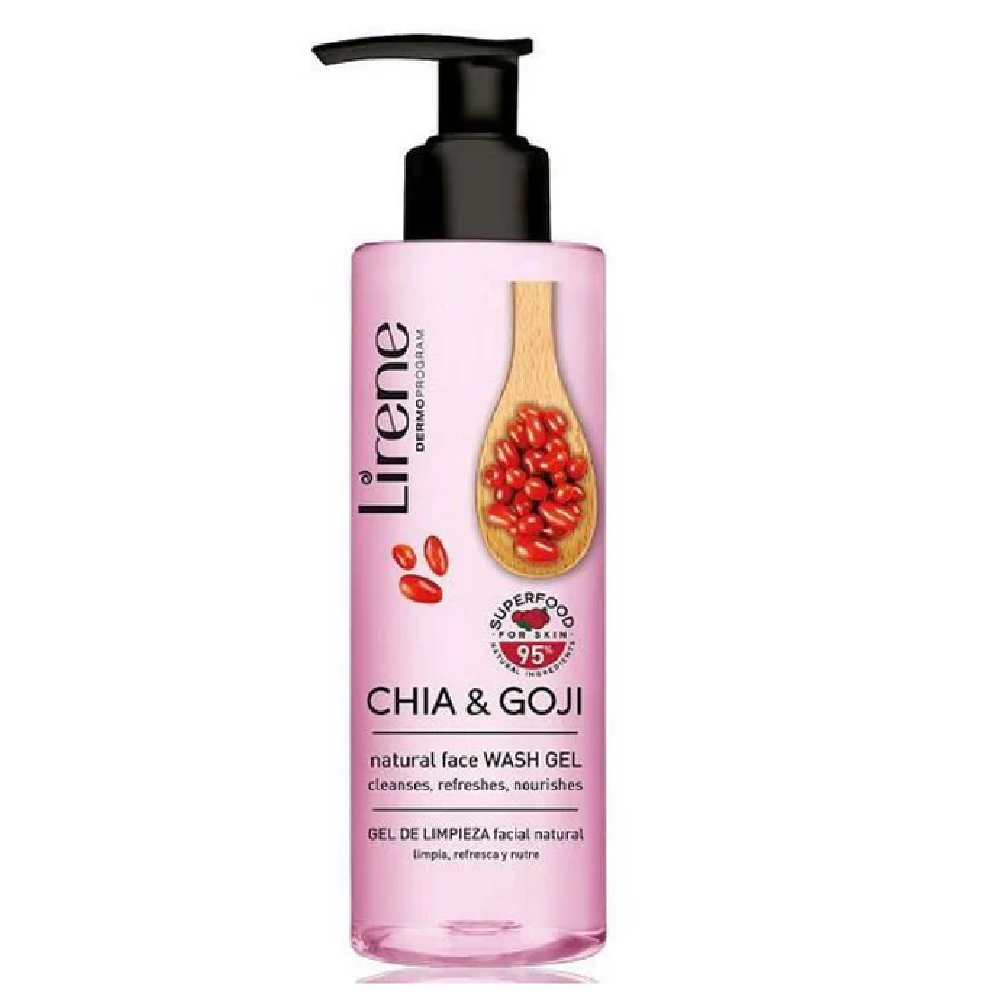 Lirene Lirene Superfood Chia & Goji Natural Face Wash Gel - Beauty & Personal Care - Lebanon