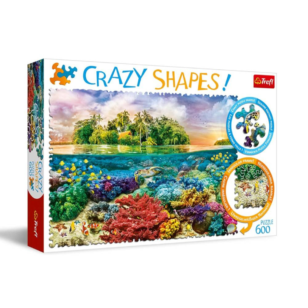 Trefl Trefl Crazy Shapes Tropical Island Puzzle 600 Pieces | 11113 - Toys & Games - Lebanon