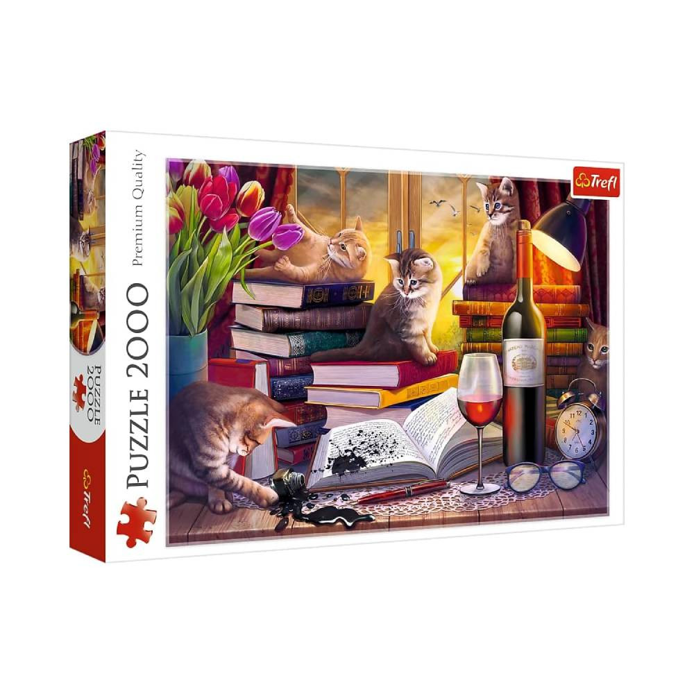 Trefl Trefl Cat's Evening Puzzle 2000 Pieces | 27126 - Toys & Games - Lebanon
