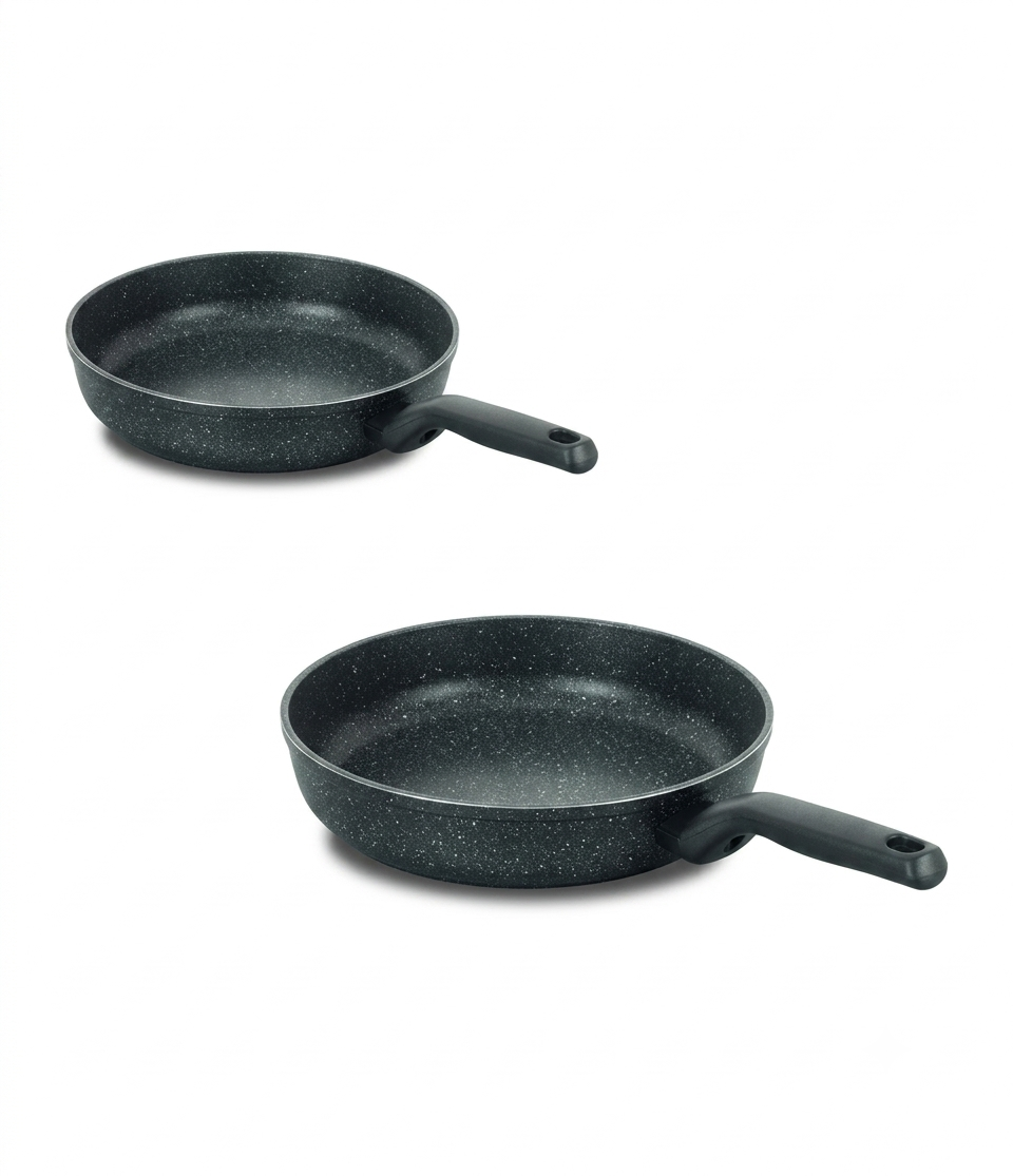 Korkmaz Korkmaz Set of 2 Ornella Frypan 24 + 28 cm - Home & Kitchen - Lebanon