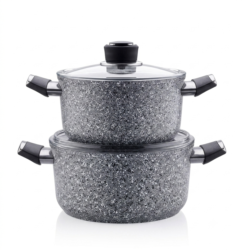 Korkmaz Korkmaz Set of 2 Palma Casserole 18 + 24 cm - Home & Kitchen - Lebanon