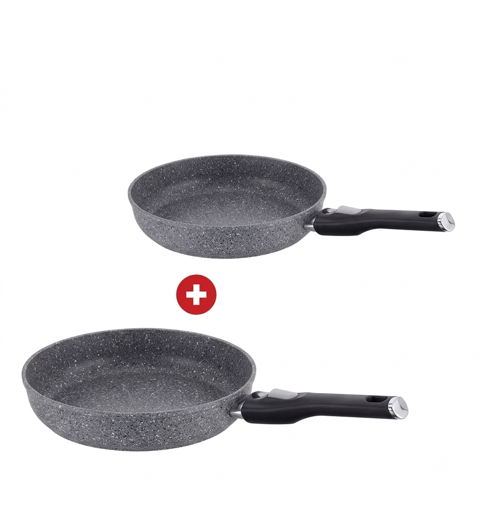Korkmaz Korkmaz Set of 2 Palma Pratik Frypan 26 cm + 28 cm - Home & Kitchen - Lebanon