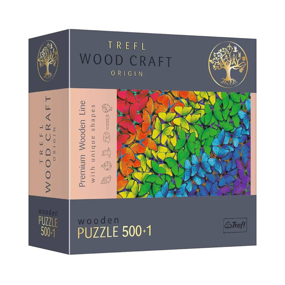 Trefl Trefl Wood Craft Rainbow Butterflies 501-Piece Wooden Puzzle | 20159 - Toys & Games - Lebanon