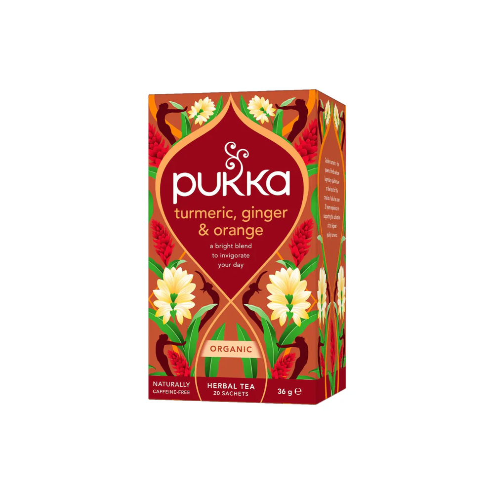 PUKKA Pukka Organic Turmeric, Ginger & Orange Herbal Tea 20 Tea Bags | 298013 - Home & Kitchen - Lebanon