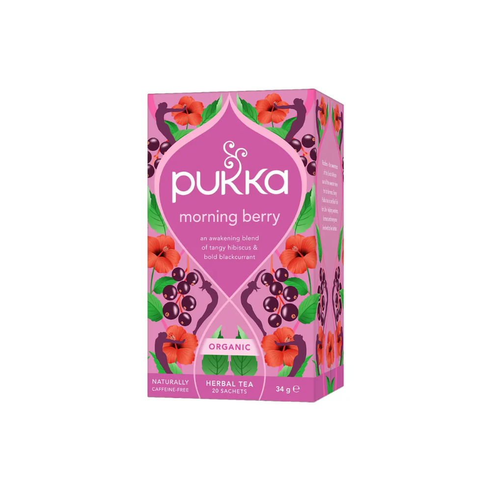 PUKKA Pukka Organic Morning Berry Herbal Tea 20 Tea Bags | 298014 - Home & Kitchen - Lebanon