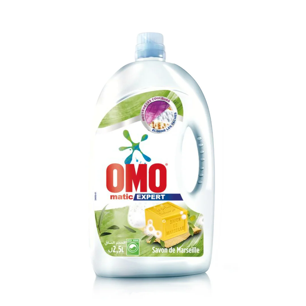 Omo Omo Expert Savon De Marseille Matic Laundry Detergent 2.5L | 253025 - Home & Kitchen - Lebanon
