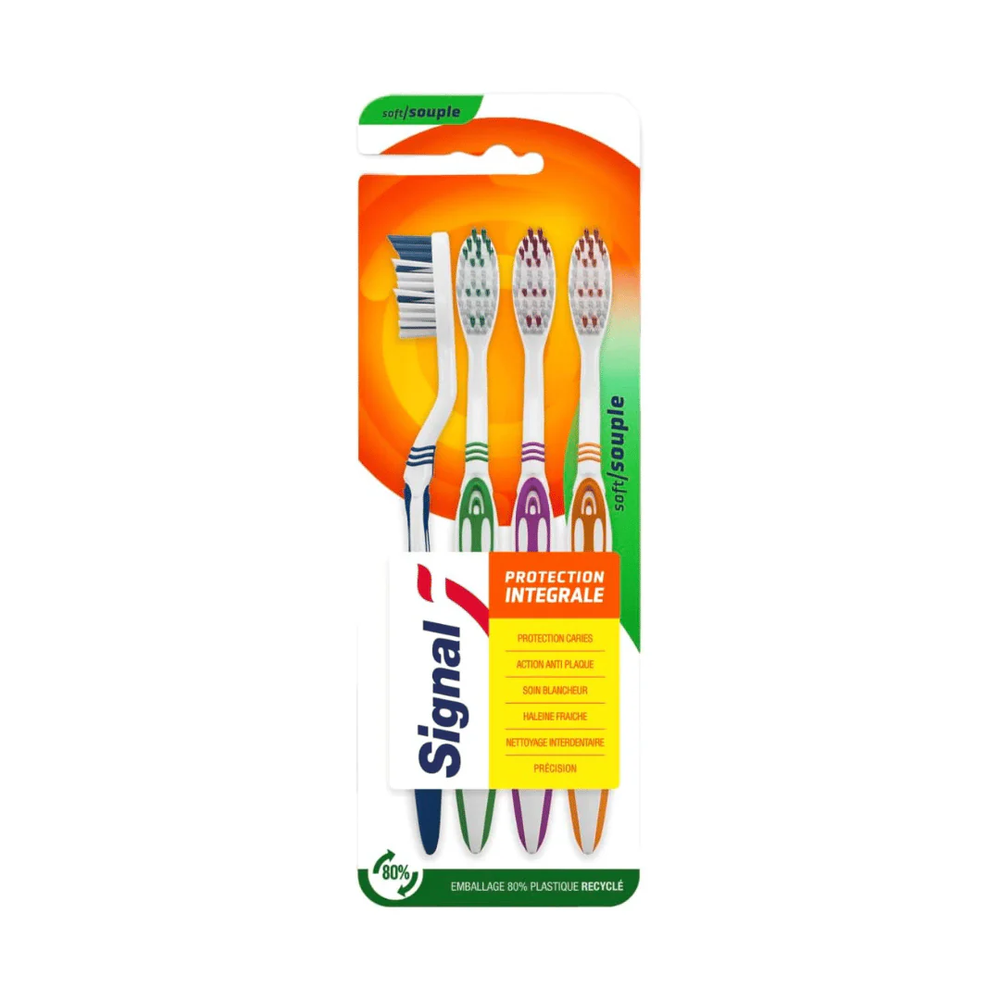 Signal Signal Fighter Plus Soft Toothbrush x4 | 294035 - Beauty & Personal Care - Lebanon