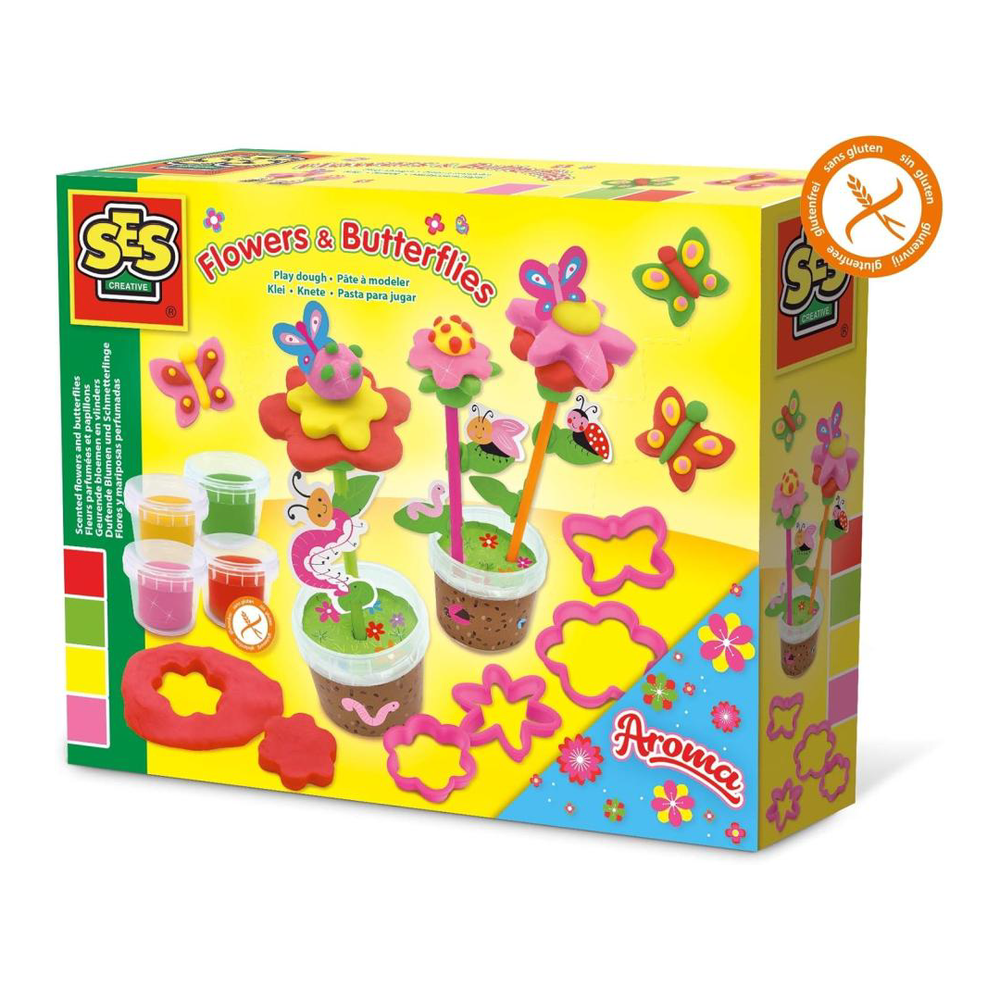 SES SES Creative Scented Play Dough Flowers and Butterflies Set of 3 | 00433 - Toys & Games - Lebanon