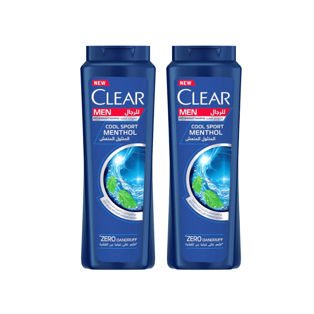 Clear Anti-Dandruff Shampoo Cool Sport Menthol 600ml, 2 @ 20% OFF - Beauty & Personal Care - Lebanon
