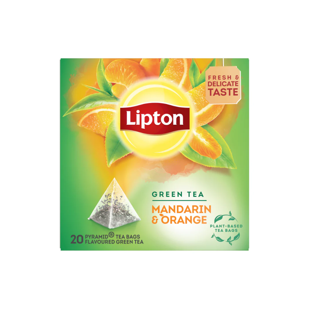 Lipton Lipton Mandarin & Orange Green Tea 20 Pyramid Tea Bags | 293685 - Home & Kitchen - Lebanon
