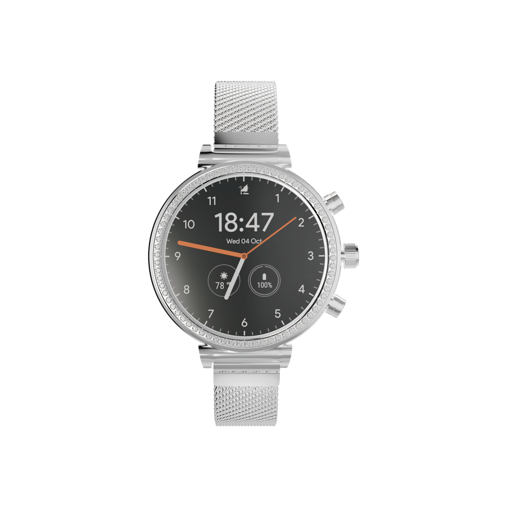 Heatz Heatz 1.28 inch super AMOLED smart watch - Silver | HW20 - Phones & Wearables - Lebanon