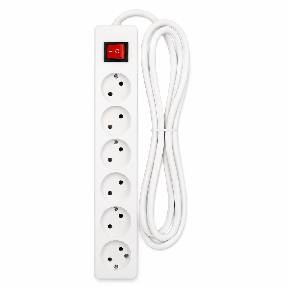 Genex Genex 6-Socket Power Strip with Switch 3m Cable | GE-H600K - Computers & Tech - Lebanon