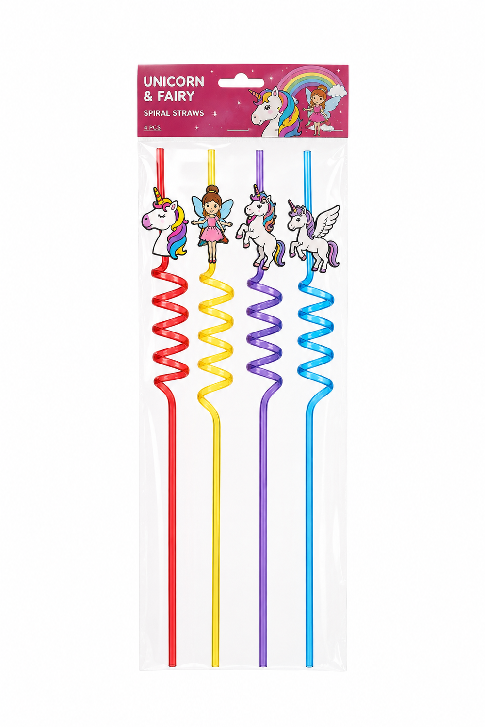 Take Care Unicorn Set of 4 Straws in Bag | ASS-12 - Beauty & Personal Care - Lebanon