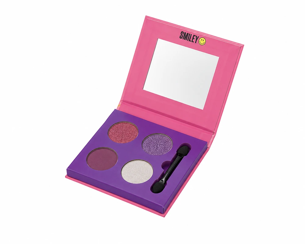 Take Care Care Bears Eyeshadow Palette 4 Colors with Brush & Mirror | DL12 - Beauty & Personal Care - Lebanon
