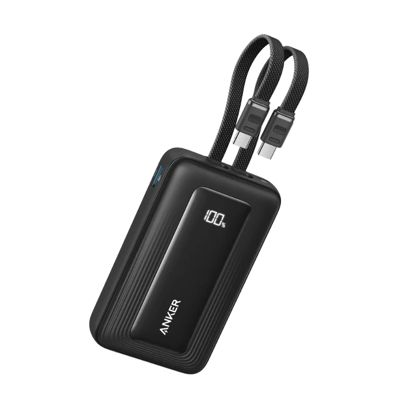 Anker Anker Zolo 10000mAh 35W Power Bank with Built-in Dual USB-C Cables Black | A1680H12 - Computers & Tech - Lebanon