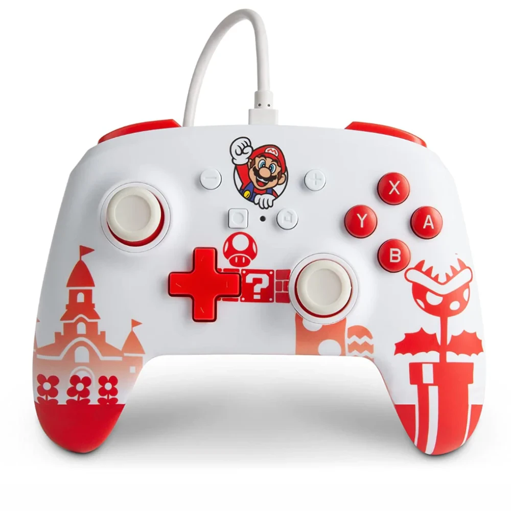 PowerA Enhanced Wired Controller for Nintendo Switch - Mario Red/White - Gaming - Lebanon