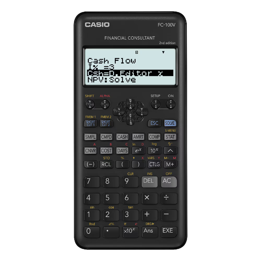 Casio Casio FC-100V-2 Financial Calculator | FC-100V-2-W-DT - Home & Kitchen - Lebanon