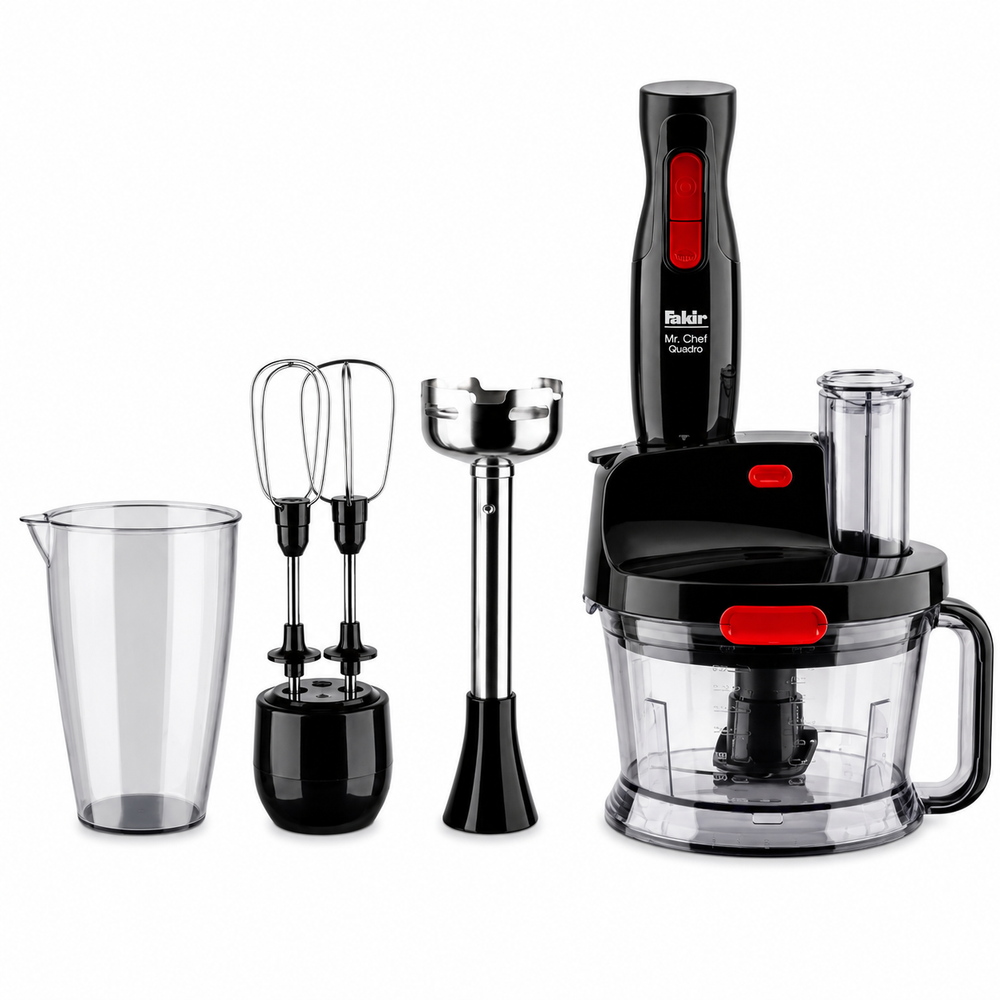 Fakir Fakir Mr Chef Quadro 1000W Blender Set with 1.5L Chopper - Black | 41002383 - Home & Kitchen - Lebanon