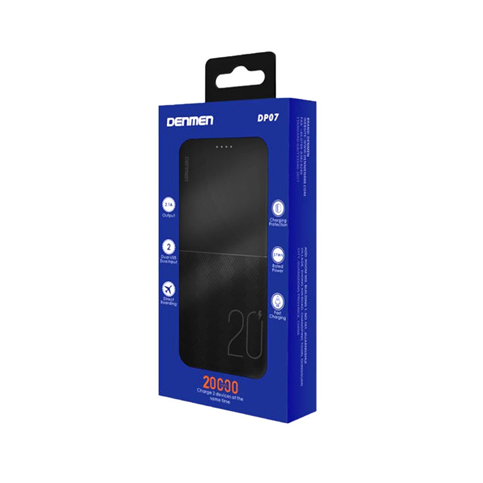 undefined Denmen DP07 High Quality Power Bank 20000mAH 2USB + 1 Type C - Computers & Tech - Lebanon