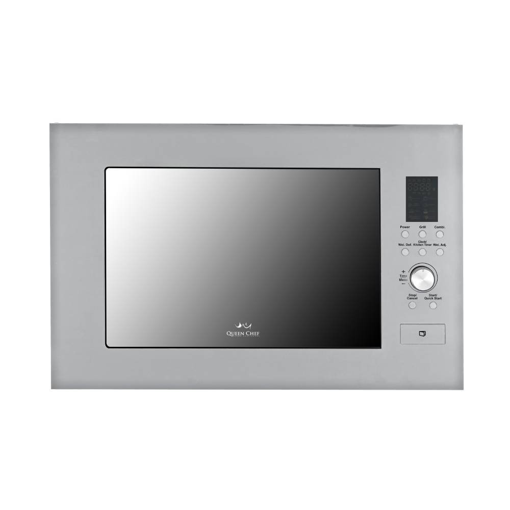 Queen Chef Queen Chef Built-In 28L Digital Microwave + Grill 900W - Silver | QCMBG-28S - Home & Kitchen - Lebanon