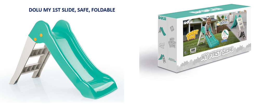 Dolu Dolu My First Slide Foldable Kids Slide Mint/White | 2601 - Sports & Outdoors - Lebanon