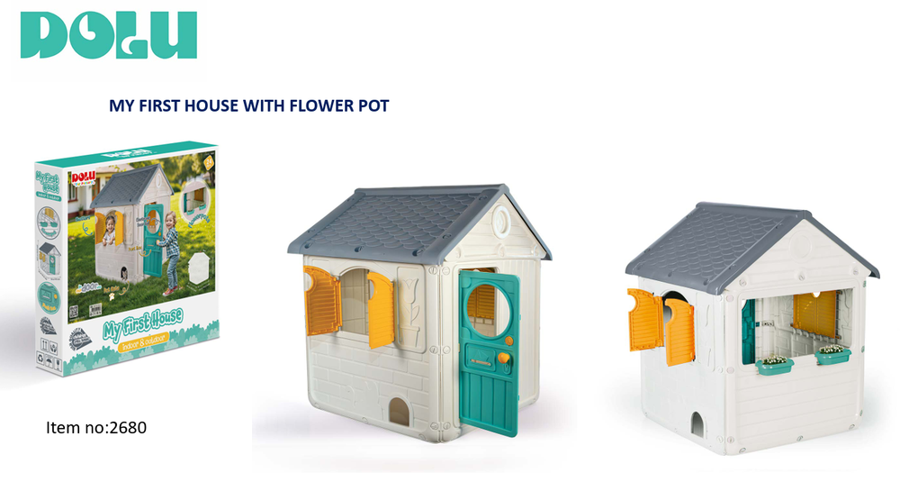 Dolu Dolu My First House with Flower Pot Kids Playhouse | 2680 - Toys & Games - Lebanon