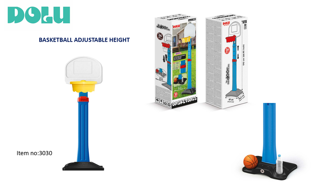 Dolu Dolu Adjustable Height Basketball Hoop Set | 3030 - Sports & Outdoors - Lebanon