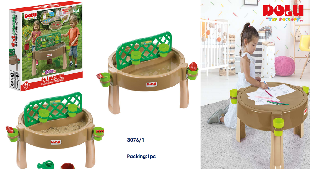 Dolu Dolu 4 in 1 Gardening Sand, Water & Creativity Table | 3076/1 - Toys & Games - Lebanon