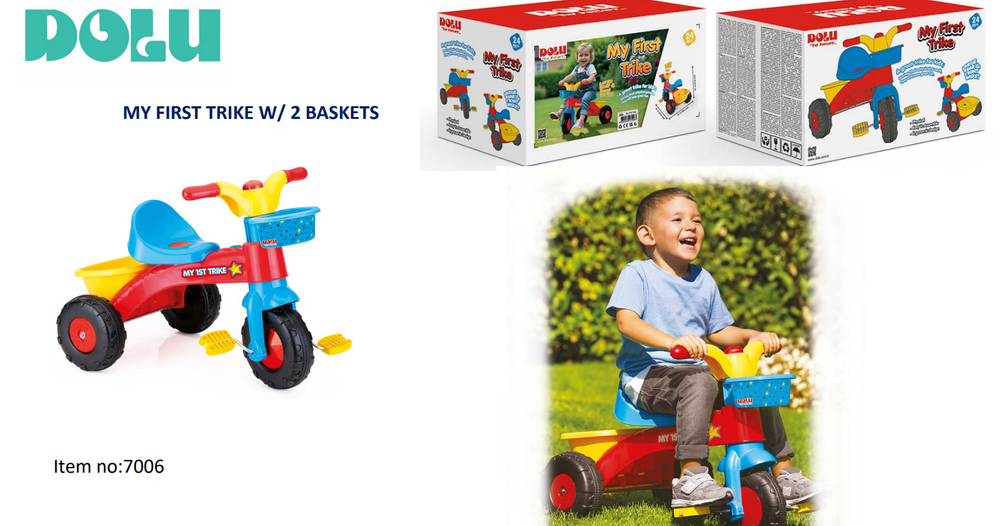 Dolu Dolu My First Trike with 2 Baskets | 7006 - Toys & Games - Lebanon