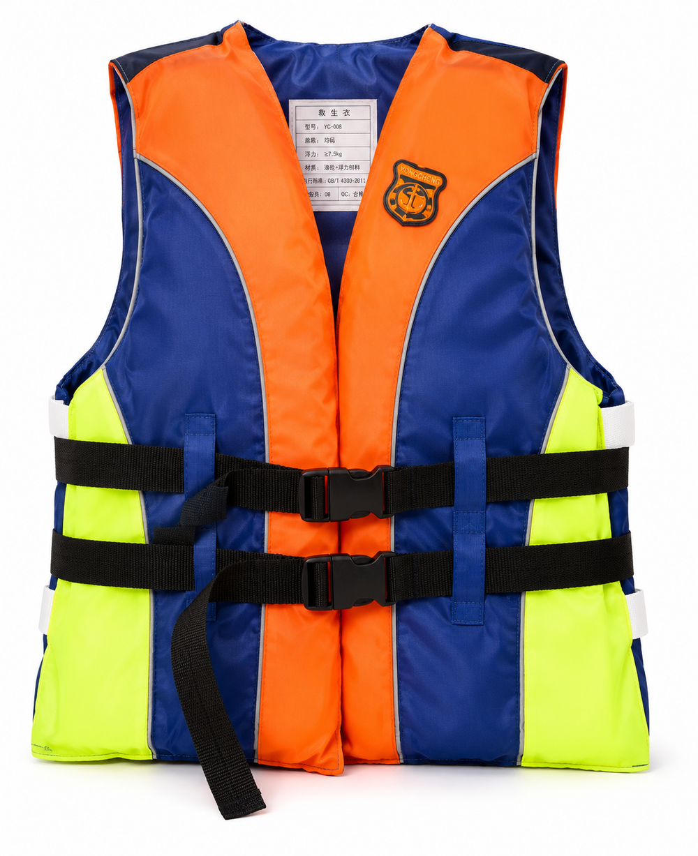 Zibin Life Jacket Vest - Orange/Navy/Yellow | ALAH-088 - Sports & Outdoors - Lebanon