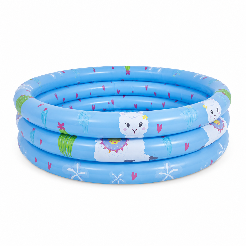 Jilong Age 3-6 Alpaca 3-Ring Pool 100X30CM - Blue - 57167 - Sports & Outdoors - Lebanon