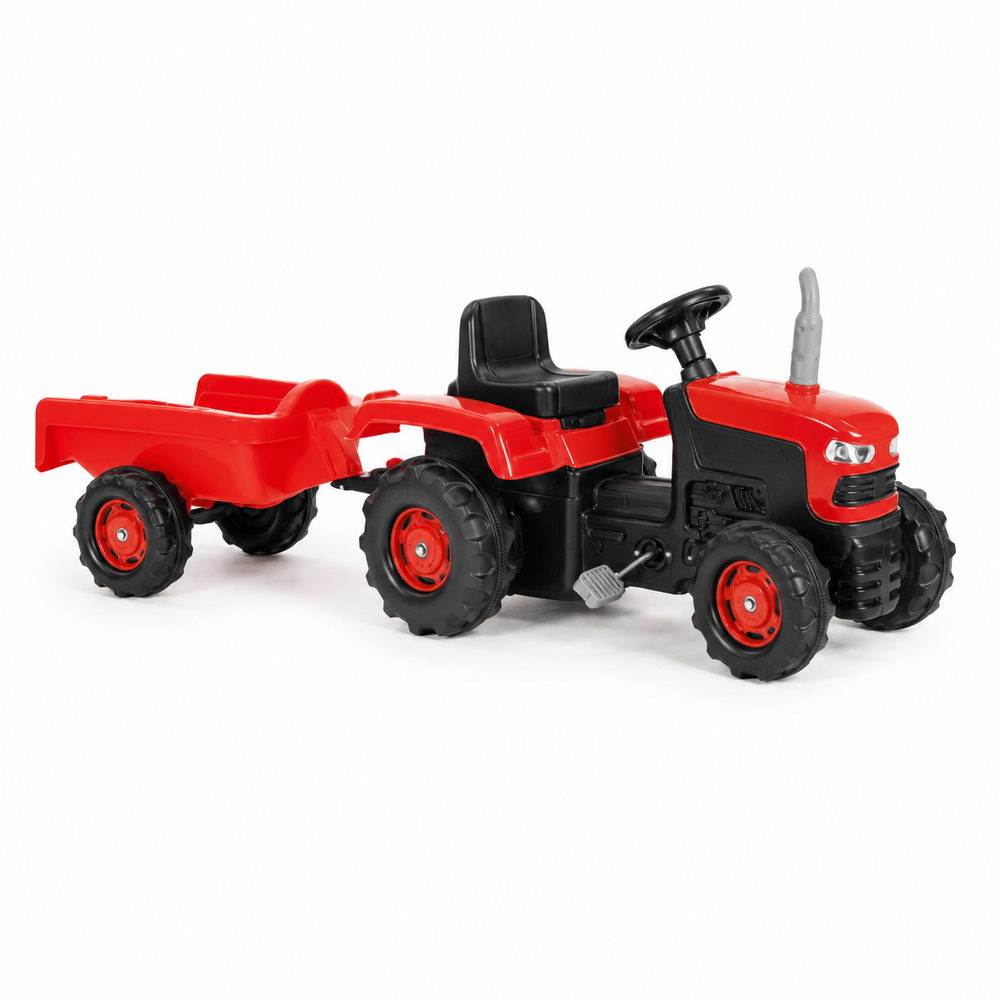 Dolu Dolu TRACTOR PEDAL OPERATED & TRAILER RED | 8153 - Toys & Games - Lebanon