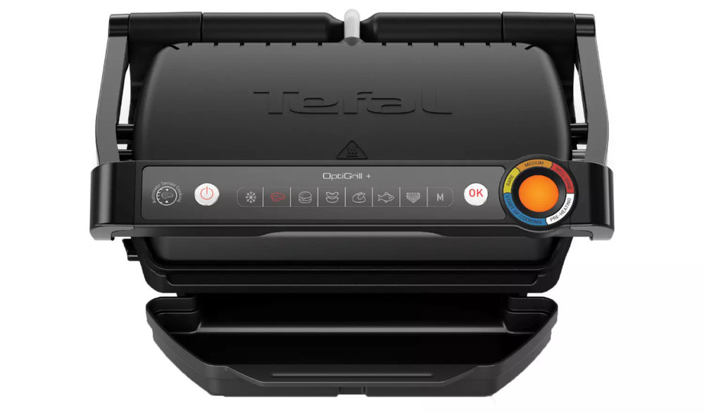 Tefal Tefal OptiGrill+ Intelligent Contact Grill + Free 6 Skewers Set - Black | GC7178G1 - Home & Kitchen - Lebanon