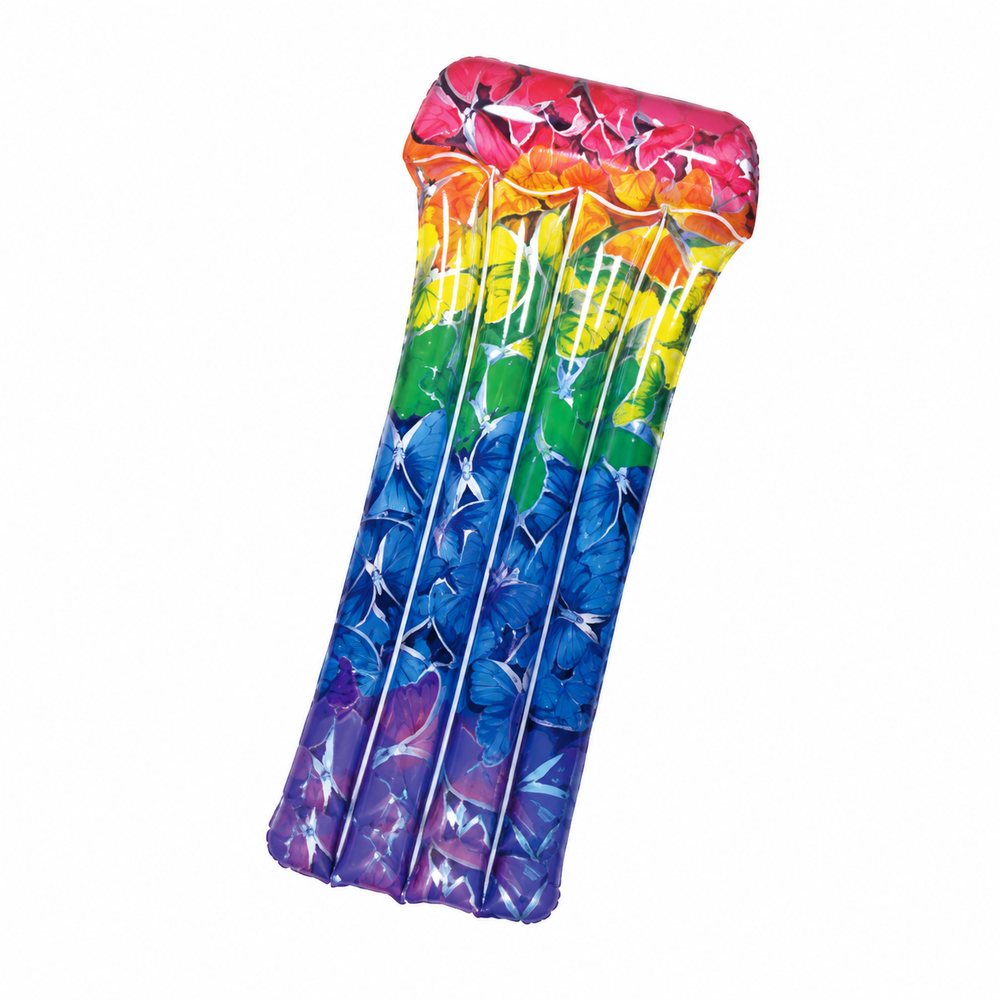 Colorful Colorful Butterflies Inflatable Mat 14+ 174x76x25cm | 33122 - Sports & Outdoors - Lebanon