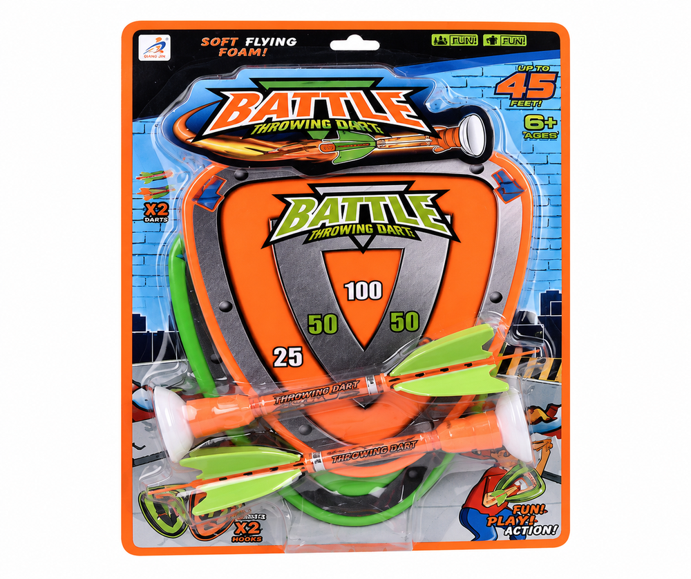 Kids Battle Foam Throwing Darts Target Set | AX1023B - Toys & Games - Lebanon
