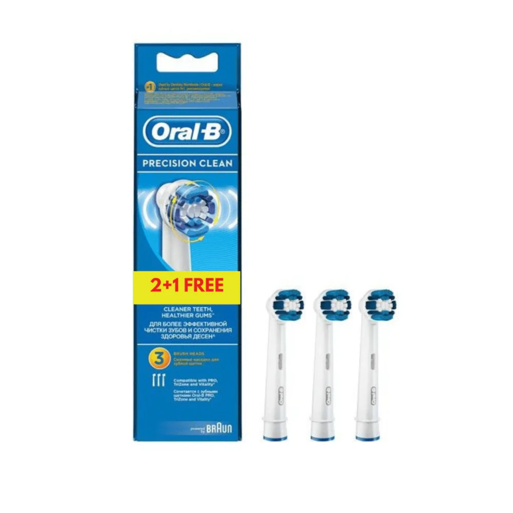 Oral-B Oral-B EB20 Precision Clean Replacement Brush Heads 3-Pack | EB20-3 - Home & Kitchen - Lebanon