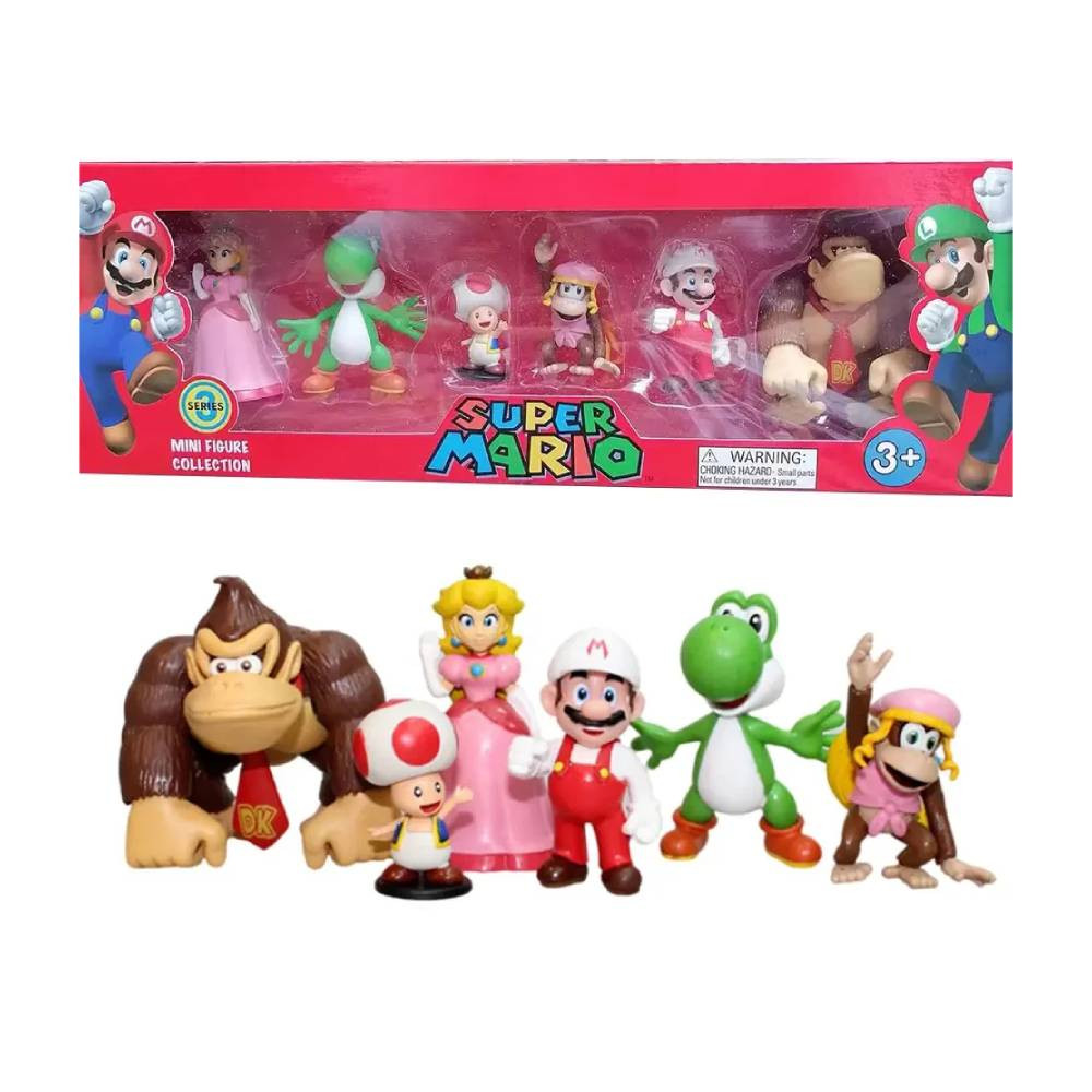 Super Mario 6-Piece Mini Figure Set Collection - Series 3 - Toys & Games - Lebanon