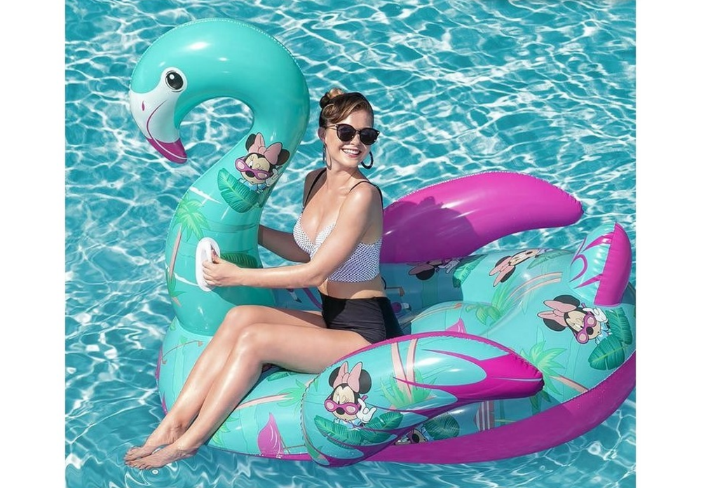 Disney Minnie Mouse Flamingo Inflatable Ride-On Pool Float | 91081