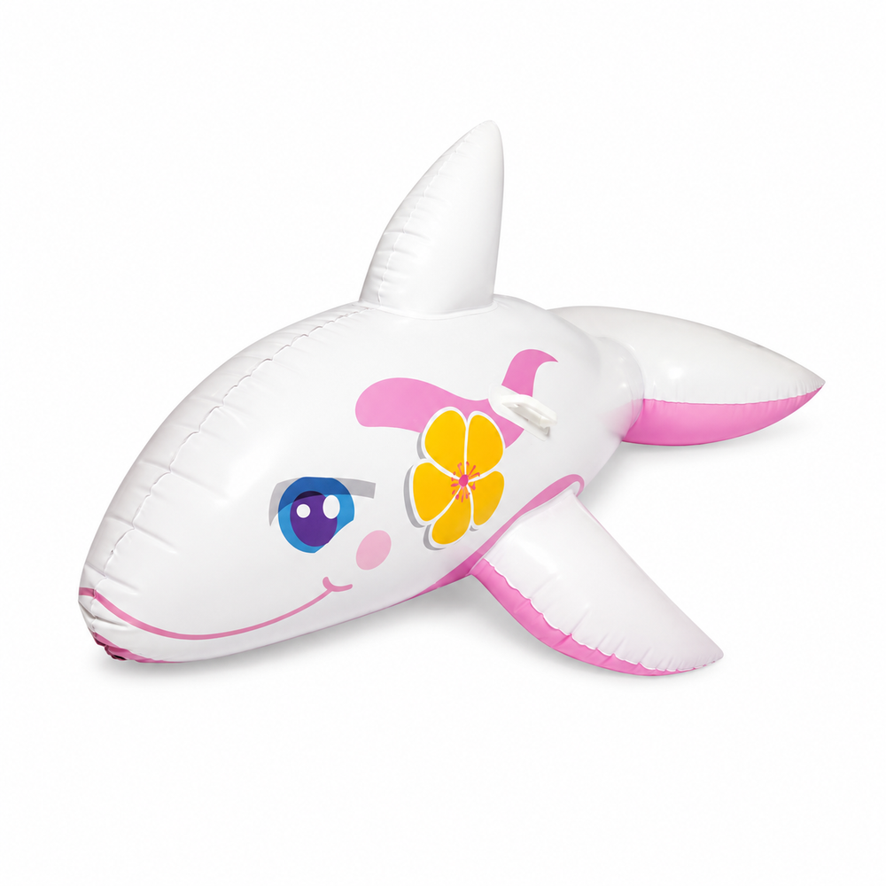 Bestway Bestway Whale Inflatable Ride-On Pool Float 157 x 94 cm - White/Pink | 41037 - Sports & Outdoors - Lebanon