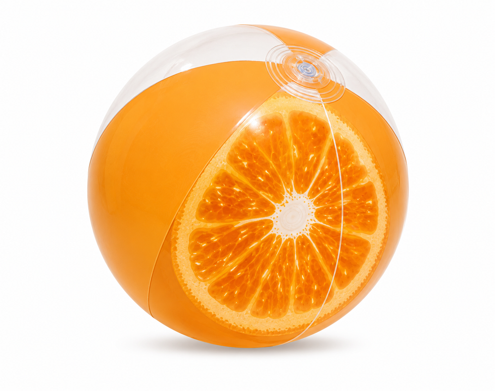 Bestway Bestway Summer Fruit Orange Inflatable Beach Ball 46 cm | 31042 - Design 1 - Sports & Outdoors - Lebanon