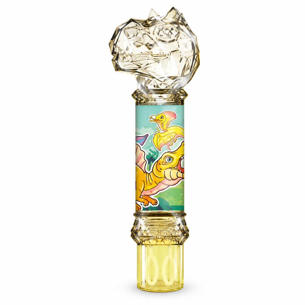Dinosaur Crystal-Top Bubble Wand Toy - Gold | GP-7 - Toys & Games - Lebanon