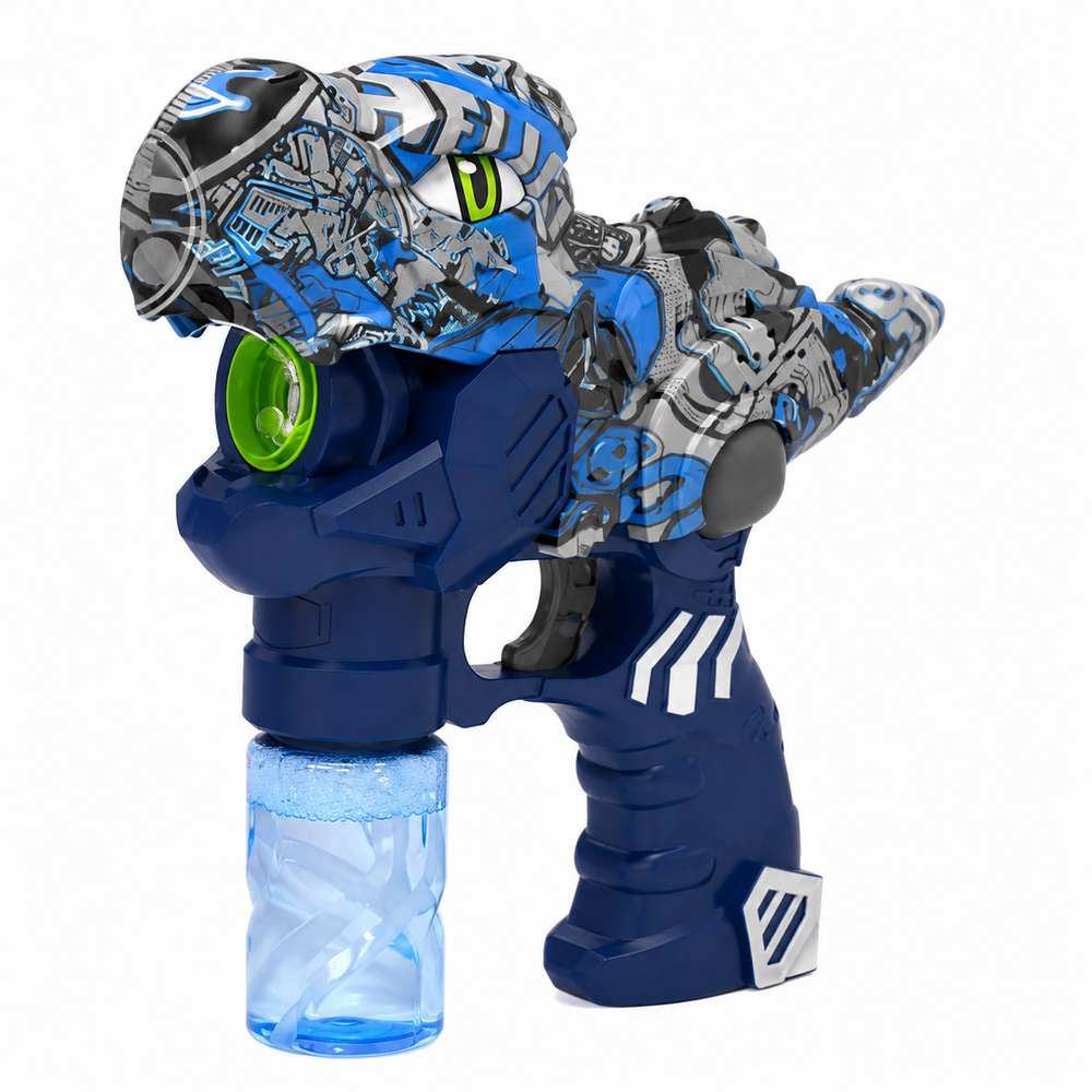 Dinosaur Bubble Gun with Music & Light - Blue | 1014-1 - Toys & Games - Lebanon